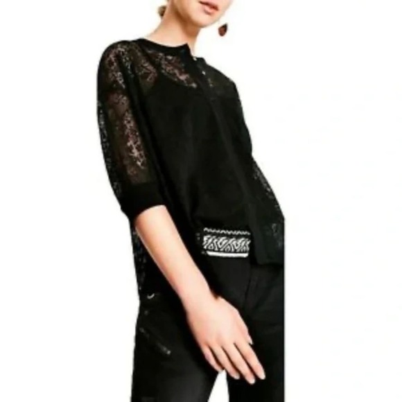 Desigual Cam Lola Embroidered Lace Black Swingy Blouse size medium new!!! - Picture 13 of 13